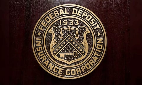 The Federal Deposit Insurance Corp (FDIC) logo (Reuters)