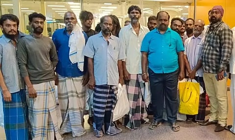 Rameswaram fishermen returned home from Sri Lanka