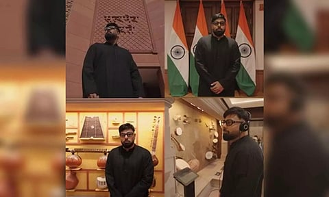 Badshah visits to the iconic new Parliament building designed by Bimal Patel (IANS)