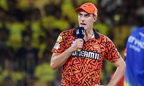 Pat Cummins during the match against CSK (Photo: Hemanathan M) 