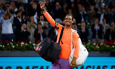 Spain's Rafael Nadal leaves court after losing his round of 16 match against Czech Republic's Jiri Lehecka (Reuters)