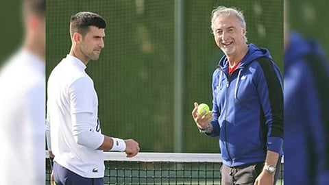 Novak Djokovic with former coach Goran Ivanisevic (Photo/IANS)