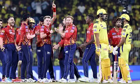 Punjab Kings players celebrates after a wicket (Photo: Manivasagan)