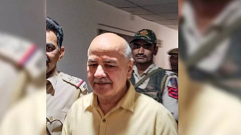 AAP leader Manish Sisodia at a court for appearing in a money laundering case related to the Delhi excise policy, in New Delhi (Photo/PTI)