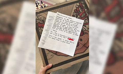 A picture of a candidate’s job application