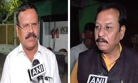 Congress' Rajendra Sahu (Left) and BJP's Vijay Baghel (ANI)