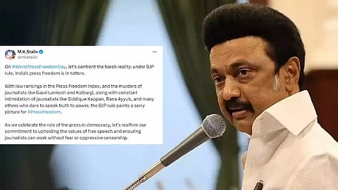 Chief Minister M K Stalin (inset: tweet screengrab)