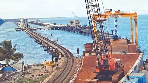 Construction work of new Pamban Bridge going in full swing, says Southern Railway