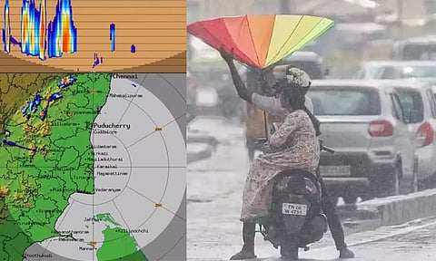(L-R) Weather radar map; File photo
