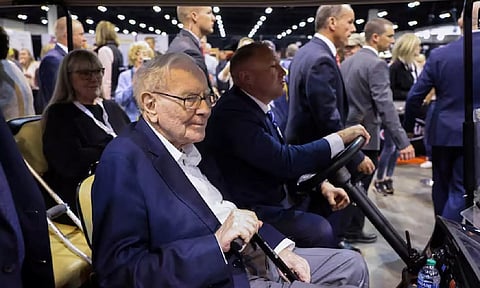 Berkshire Hathaway Chairman Warren Buffett attends the Berkshire Hathaway Inc annual shareholders' meeting