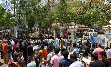 Students waiting to take NEET Exam at ASAN Memorial Senior Secondary School, at Thousand Lights, Chennai (Photo: Hemanathan M)