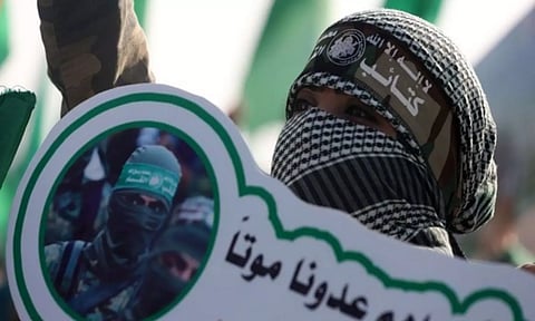 Hamas supporters at a rally in Gaza City (ANI)