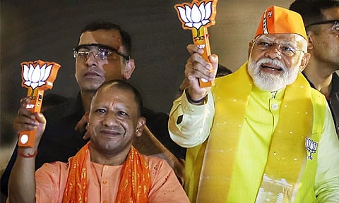 PM Narendra Modi and UP CM Yogi Adityanath (ANI)