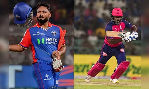 DC vs RR IPL 2024: Rishabh Pant on left and Sanju Samson on right (IANS) 