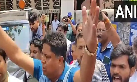 TMC protests against BJP's Sreerupa Choudhary at Malda (ANI)