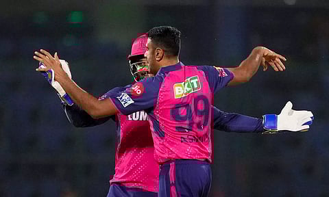 Ravichandran Ashwin celebrates after a wicket (PTI)