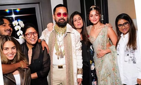 Alia Bhatt with Sabyasachi Mukherjee and her team