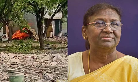 Smoke billows out from the site of a firecracker blast at a fireworks-manufacturing unit, in Sivakasi (PTI)