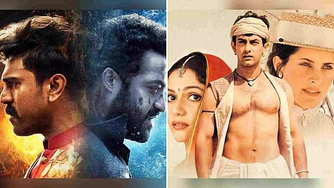 RRR; Lagaan film posters