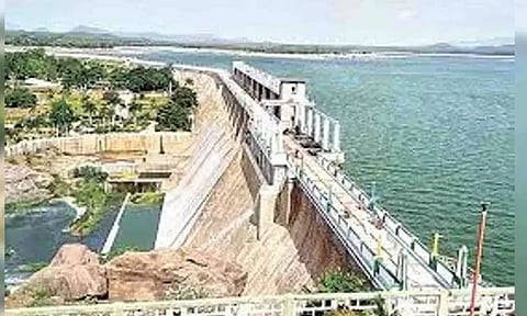 File photo of a brimming Sathanur dam in Tiruvannamalai district