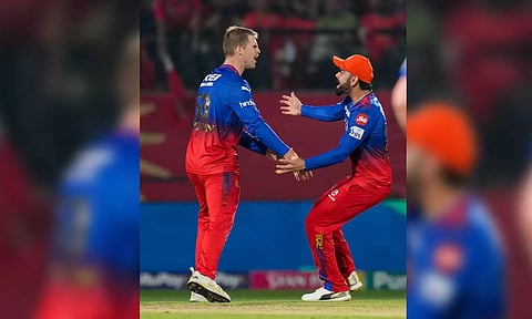 Lockie Ferguson celebrates after a wicket (PTI)