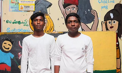 K Tamil and P Udhya Priya students of korukkupet