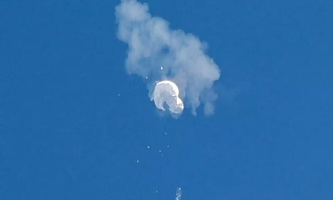The Chinese spy balloon(Image: Reuters)