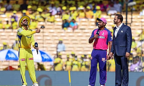 Ruturaj Gaikwad and Sanju Samson during the toss (Photo: Hemanathan M)