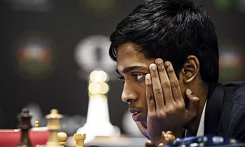 Indian Grandmaster R. Praggnanandhaa (PTI)