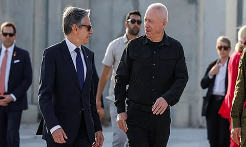 US Secretary of State Blinken visits the Kerem Shalom border crossing to Gaza( Image: Reuters)