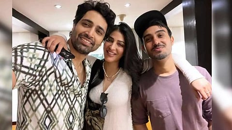 Actress Shruti Haasan posted a photo of her alongside Adivi Sesh and director Shaneil Deo