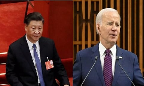Chinese President Xi Jinping and US President Joe Biden (ANI)