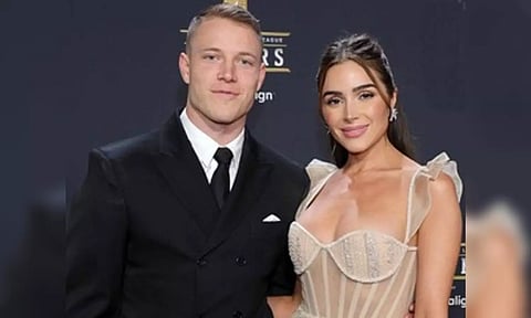 Christian McCaffrey and Olivia Culpo 