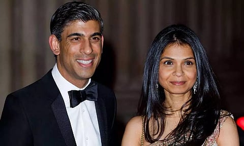Rishi Sunak with wife Akshata Murty