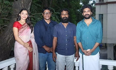 (L-R) Andrea Jeremiah, Vikarnan Ashok, Vetrimaaran, Kavin
