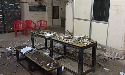 Roof Collapses in Alli Kuppam Post Office (Malaimalar)
