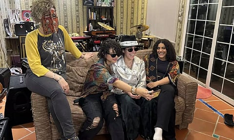 From left, members of the band Seera including Thing, Noura, Hayahuascah and Meesh (AP) 