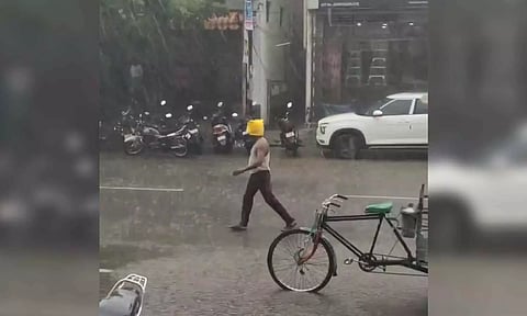 Rain lashes Madurai on Monday