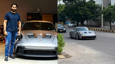 Actor Naga Chaitanya driving his new Porsche 911 GT3 RS. (Porsche Centre Chennai/Instagram)