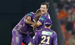 Mitchell Starc celebrating his wicket (Photo/ANI)