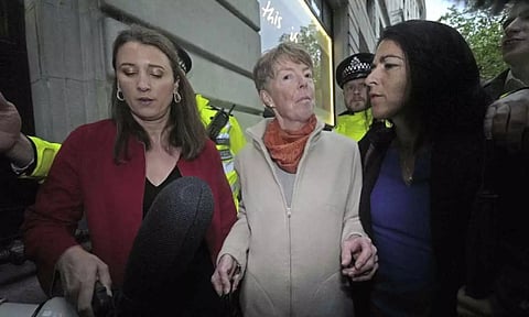 Former Post Office boss Paula Vennells arrives to give evidence to the Post Office Horizon IT inquiry at Aldwych House in central London (AP)