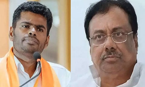 BJP state president K Annamalai; Congress MLA EVKS Elangovan