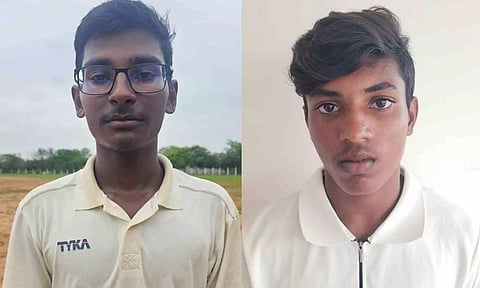 (L-R) G K Nidhish, Karur, S Thennarasan 