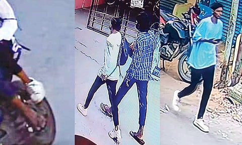 Footage from CCTV cameras show accused on the move