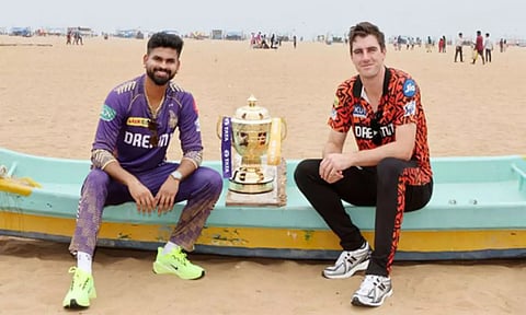 KKR skipper Shreyas Iyer and SRH captain Pat Cummins (IPL)