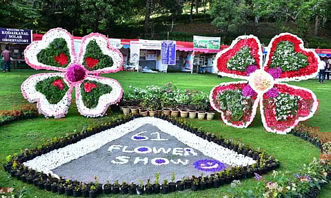 A floral display at the 61st Flower Show in Kodaikanal, which concluded on Sunday