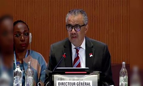 WHO Director-General Tedros Adhanom Ghebreyesus presented his report to World Health Assembly in Geneva (Photo: X)
