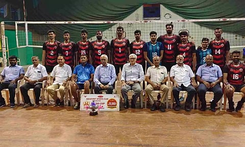 The IOB volleyball team that won the championship 