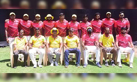Komaleeswarar CC team that won the Championship