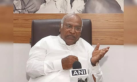 Congress President Mallikarjun Kharge. (Photo: ANI)